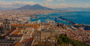 Naples Cityscape - Stunning panorama with the Mount Vesuvius - Primary-School-Resources