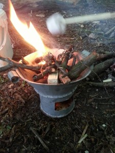 coal pot with fire